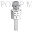 Max KM01B Karaoke PARTY mikrofon beépített hangszóróval (Bluetooth, MP3) – Ezüst