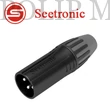 Kép 1/2 - Seetronic SCSM3-B XLR lengő papa csatlakozó, 3 pólusú, (fekete)