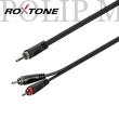 Kép 1/3 - Roxtone SAYC150L6 3,5 Sztereó Jack – 2xRCA, 6m