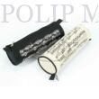 Krém színű, henger alakú, fekete hangjegy mintás tolltartó AGP1029 Zenei ajándéktárgy
