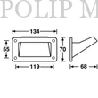 Kép 2/2 - Adam Hall 3401 műanyag, fekete, 134x69x70 mm hangfal fül