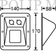 Kép 2/2 - Adam Hall AH-87160 mélyített, fekete, 140x170 mm/5 mm 2 x XLR csatlakozó tálca