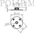 Kép 3/3 - Adam Hall SM 720 hangfaltartó talp M20-as menettel, fekete