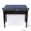 Kép 3/4 - Ambiente AMB23-PBK-VBK állítható magasság 47,5X56,5 cm fekete fényes+fekete  bársony zongorapad