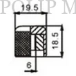 Kép 2/2 - Dr.Parts MNB2 forgatógomb kúpos fekete