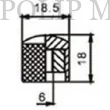 Kép 2/2 - Dr.Parts MNB 1 potméter forgatógomb kúpos króm