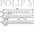 Kép 2/2 - Elimex EX-RB1XLR12 furatozott vas előlap