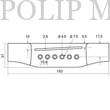 Kép 2/2 - Gotoh F-2802 Fekete akusztikus "Martin style"típus gitár húrláb