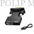 Kép 1/2 - KOM0843A HDMI - VGA adapter, HDMI bemenet - VGA és audió kimenet