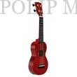 Kép 2/9 - Mahalo MS1TRD Transparent Red Szoprán ukulele tokkal