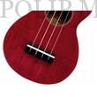 Kép 7/9 - Mahalo MS1TRD Transparent Red Szoprán ukulele tokkal