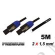 Kép 3/5 - Power Dynamics PD Connex (Speakon - Speakon) (2x1,5mm2) + tépőzár  Prémium hangfalkábel 5m