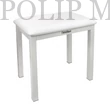Kép 5/5 - Pianonova PS2025WH Magasság 49cm Fém zongoraszék White