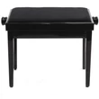 Kép 2/5 - Pianonova SG 801 B állítható magasság 46-59 cm Fekete bársony- fényes fekete felületű zongorapad