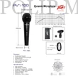 Kép 3/5 - Peavey PA-PVi100 MIC J-X  Dinamikus kardioid ének mikrofon fekete