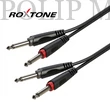 Kép 1/3 - Roxtone SACC100L0030 2x6,3 Jack - 2x6,3 Jack kábel, 3m
