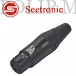 Kép 1/3 - Seetronic SC3FXX-B XLR lengő mama csatlakozó, 3 pólusú, (fekete)