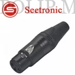 Kép 1/3 - Seetronic SC3FXX-BG XLR lengő mama csatlakozó, 3 pólusú, (fekete, aranyozott érinkezővel)