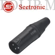 Kép 1/3 - Seetronic SC3MXX-B XLR lengő papa csatlakozó, 3 pólusú, (fekete)