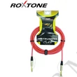 Kép 1/3 - Roxtone TGJJ100L5-TRD 6,3 Jack - 6,3 Jack professzionális gitárkábel(transparent piros) 5m