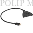 Kép 1/2 - ZLA0310 HDMI közösítő, 3 bemenet - 1 kimenet, kapcsolható