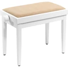 Pianonova SG-801-WH állítható magasság 46-59 cm krémszín bársony- fehér felületű zongorapad