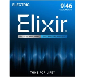 Elixir PolyWeb (12025) 9-46 Custom Light elektromos húr szett
