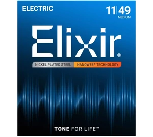 Elixir  NanoWeb 12102 Medium 011-049 elektromos gitárhúr szett