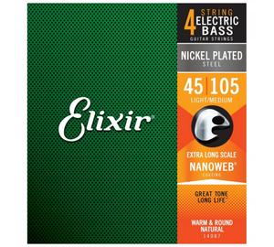 Elixir  Nanoweb 14087 045-105 Light /Medium XL Extra Long basszus húrkészlet