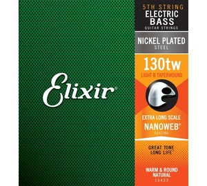 Elixir 15433 Electric Bass NanoWeb Medium XL B 130tw húr elektromos basszusgitárhoz