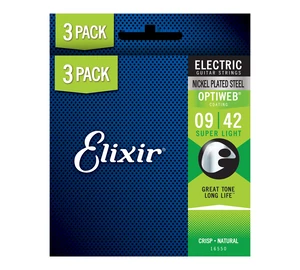 Elixir OptiWeb (16550) 9-42 Super Light 3db-os elektromos gitárhúr szett