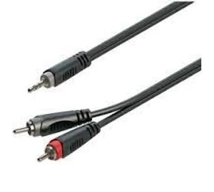 Soundsation® SJRR-30BK átalakító kábel 3.5 stereo jack – 2x RCA apa (3m)