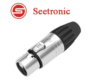 Seetronic SCSF3 XLR lengő mama 3 pólusú króm csatlakozó