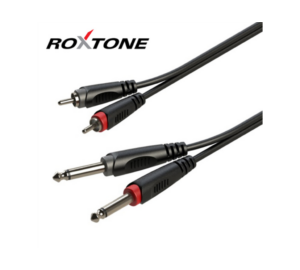 Roxtone RACC150L6 2x6,3 Jack - 2xRCA kábel, 6m