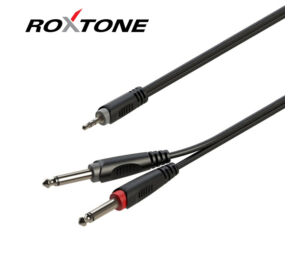 Roxtone RAYC130L3 3,5 sztereó jack-2x 6,3 monó jack kábel 3m