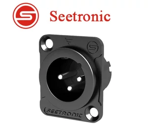 Seetronic MJ3F2C-B XLR papa, szerelhető, 3 pólusú, (fekete)