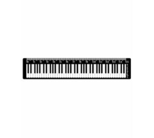 Fekete, zongorabillentyű mintás vonalzó AGR1025 15 cm Zenei ajándéktárgy
