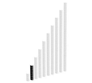 Adam Hall 61535 B 4 rack sín, 4U szimpla, kalitkás, 1/2U sűrűségű, acél