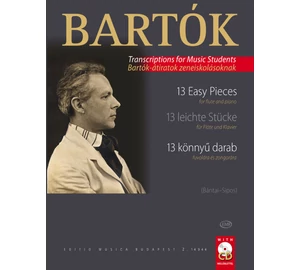 Bartók Béla: 13 könnyű darab fuvolára és zongorára kotta és CD