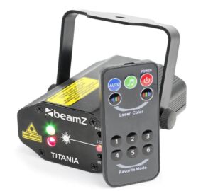 BeamZ Titania gobo lézer fényeffekt – RG (2 szín) hang / automata vezérlés (200 mW)