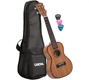 Cascha HH 2035 Premium Mahogany Concert Ukulele Szett