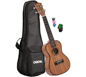 Cascha HH 2036 GB Premium Mahogany Concert Ukulele Bundle szett