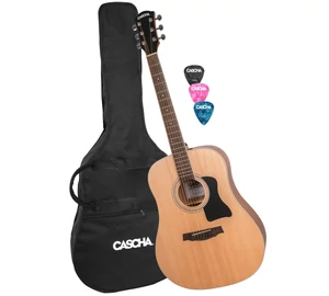 Cascha HH 2080 Dreadnought Acoustic Guitar Set