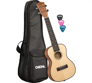 Cascha HH 2151 Concert Solid Top Ukulele Szett