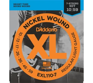 D'Addario EXL110-7  7 húros Regular Light 010-059 Elektromos gitár húr szett