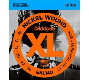 D'Addario EXL140 Nickel Round Wound Light Heavy 010-052 elektromos gitárhúr szett