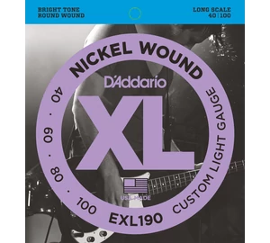 D'Addario EXL190 4 Super Extra 040-100 elektromos basszusgitár húr szett