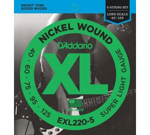 D'Addario EXL220-5 basszus húr 040-125