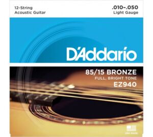 D’Addario EZ940 Light 010-050 12 húros akusztikus húr szett