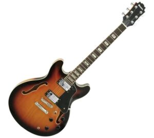 Dimavery  SA-610 sunburst elektromos Jazz gitár